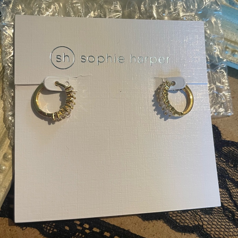 Sophie Harper Baguette Hoop Earrings